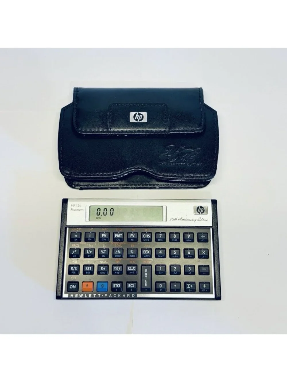 Hewlett Packard HP 12C Platinum 25th Anniversary Financial Calculator w/ Case